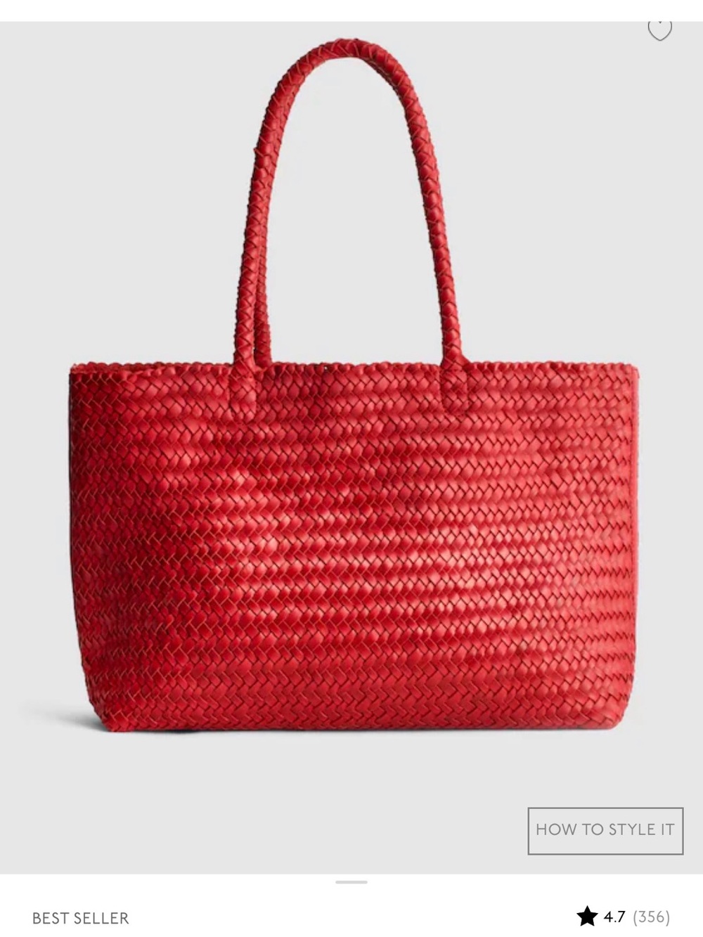 Madewell Signature Woven Tote - Red Scarlett